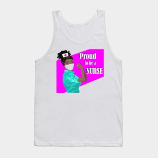 Proud to be a Nurse Black Nurse Student Gift Tank Top